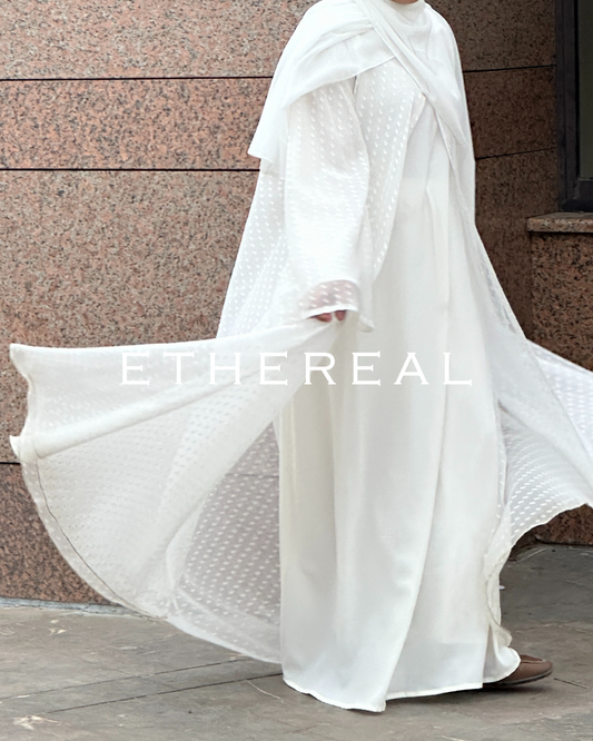 Minimal 2 Piece Open Abaya