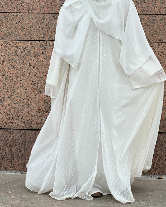 Minimal 2 Piece Open Abaya