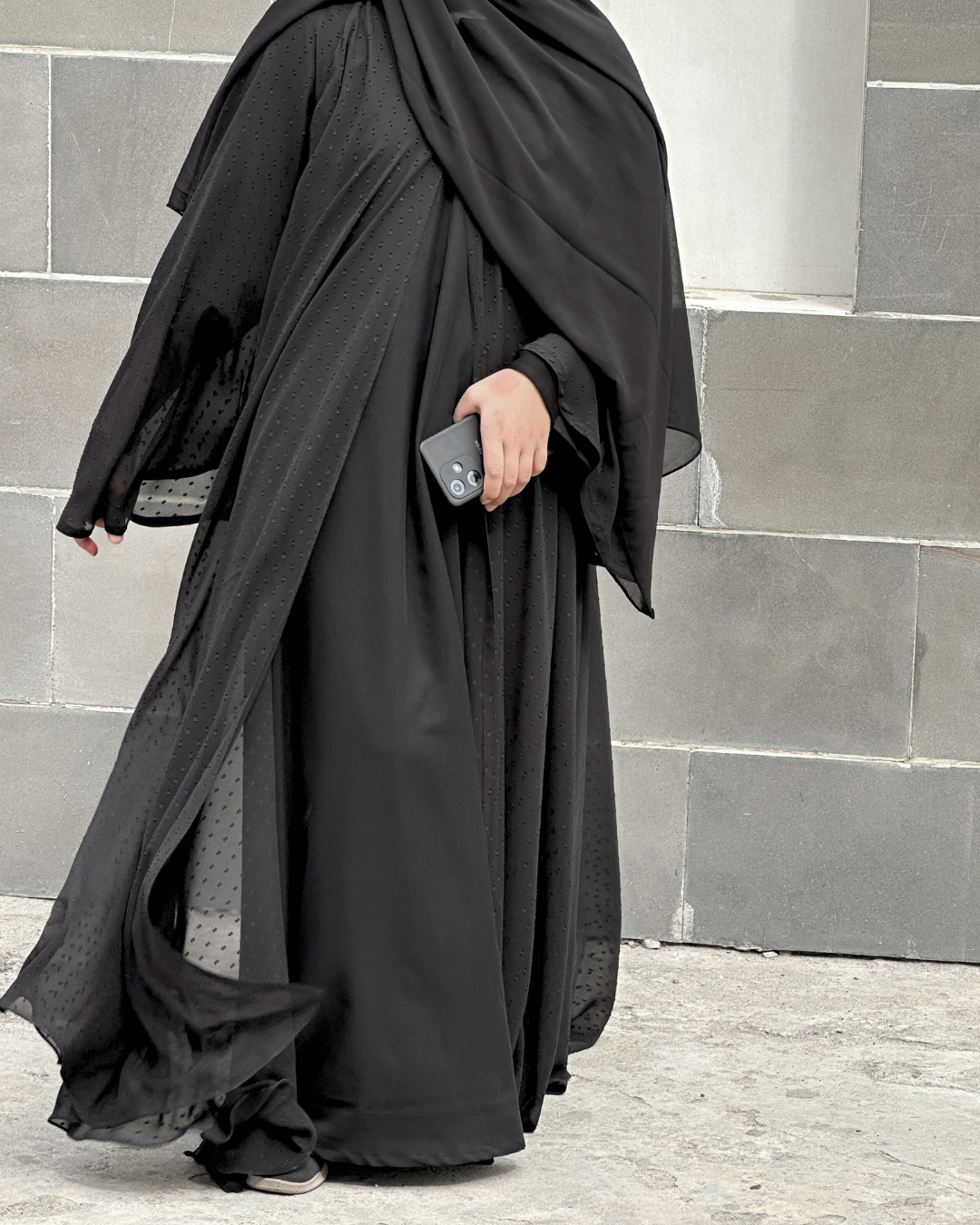 Minimal 2 Piece Open Abaya