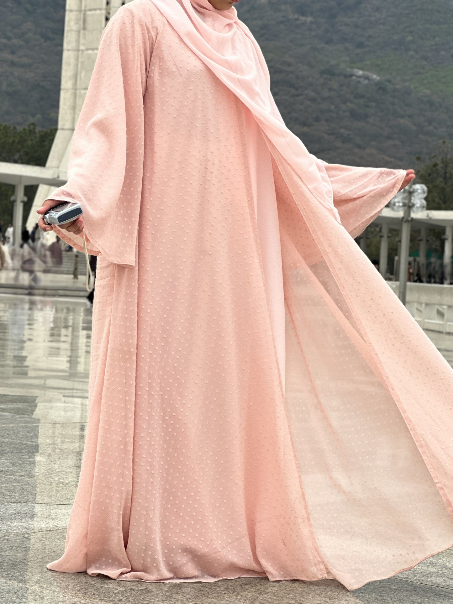 Minimal 2 Piece Open Abaya